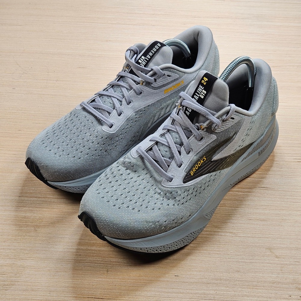 Brooks Adrenaline GTS 24 Mens 11 Grey Running Shoes DNA LOFT No Insoles